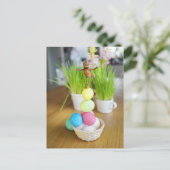 イースターエッグとacorn小人イースターポストカード ポストカード (スタンド正面)