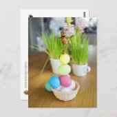 イースターエッグとacorn小人イースターポストカード ポストカード (正面/裏面)