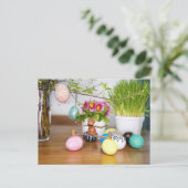 イースターエッグとacorn小人イースターポストカード ポストカード (スタンド正面)