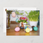 イースターエッグとacorn小人イースターポストカード ポストカード (正面/裏面)