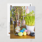 イースターエッグとacorn小人イースターポストカード ポストカード (正面/裏面)