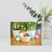 イースターエッグとacorn小妖精や小人イースターポストカード ポストカード (スタンド正面)