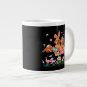 イースターエッグにラブラドールのレトリバー犬3匹 ジャンボコーヒーマグカップ (正面右)