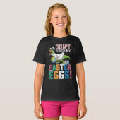 イースターエッグに触るな ティラノサウルス Tシャツ (正面フル)