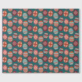 イースターエッグのかわいいイースターラッピング紙 ラッピングペーパー (フラット)