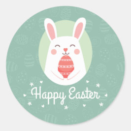 イースターエッグのかわいいバニー |シール ラウンドシール