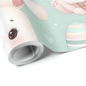 イースターエッグのかわいい小さなイースターバニー ラッピングペーパー (ロールコーナー)