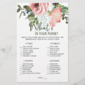 イースターエッグのような優しいピンクの花柄ゲーム 財布の中身は？ チラシ (正面)