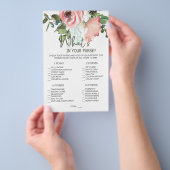 イースターエッグのような優しいピンクの花柄ゲーム 財布の中身は？ チラシ (ハンドル)