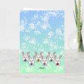 イースターエッグのイースターウサギ カード (裏面)