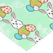 イースターエッグのイースターウサギ ショートテーブルランナー (コーナー)