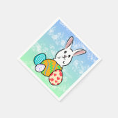 イースターエッグのイースターウサギ スタンダードカクテルナプキン (角)