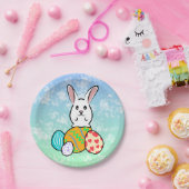 イースターエッグのイースターウサギ ペーパープレート (パーティー)