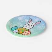 イースターエッグのイースターウサギ ペーパープレート (アングル)