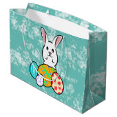 イースターエッグのイースターウサギ ラージペーパーバッグ (裏面アングル)
