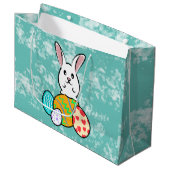 イースターエッグのイースターウサギ ラージペーパーバッグ (正面アングル)