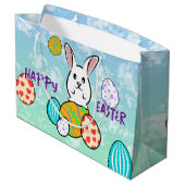 イースターエッグのイースターウサギ ラージペーパーバッグ (裏面アングル)