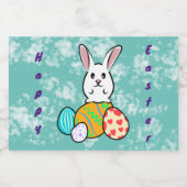 イースターエッグのイースターウサギ リキュールボトルラベル (シングルラベル)