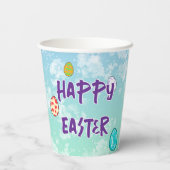 イースターエッグのイースターウサギ 紙コップ (裏面)