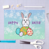 イースターエッグのイースターウサギ 薄葉紙 (クラフト)