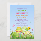 イースターエッグのイースターパーティの招待状 招待状 (正面)