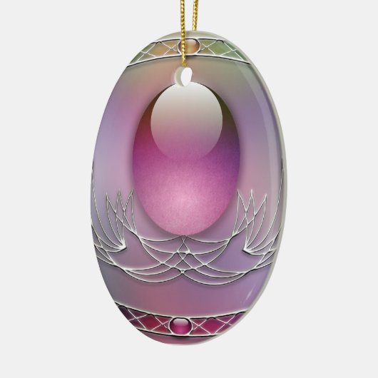 イースターエッグのオーナメント セラミックオーナメント (左)
