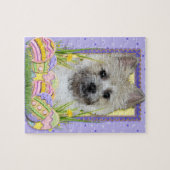 イースターエッグのクッキー-ケアーン・テリア ジグソーパズル (横)