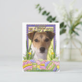 イースターエッグのクッキー-ジャックラッセル シーズンポストカード (スタンド正面)