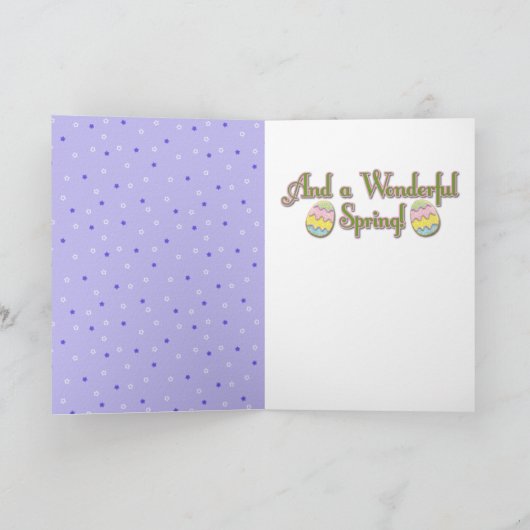 イースターエッグのクッキー-パグ シーズンカード (内部)