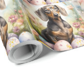 イースターエッグのダックスシュント ラッピングペーパー (ロールコーナー)