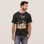 イースターエッグのドーベルマン犬 イースターの日曜日 楽しい Tシャツ (正面フル)