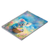 イースターエッグのバスケットを持つコアラ熊 ノートブック (左側)