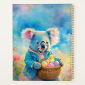 イースターエッグのバスケットを持つコアラ熊 プランナー手帳 (裏面)