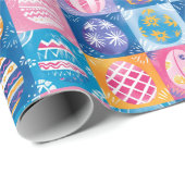 イースターエッグのパッチワークカラフル：ホリデーアート ラッピングペーパー (ロールコーナー)
