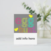 イースターエッグのパーソナライズ狩り招待状 インビテーションポストカード (スタンド正面)