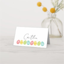 イースターエッグのプレースカード