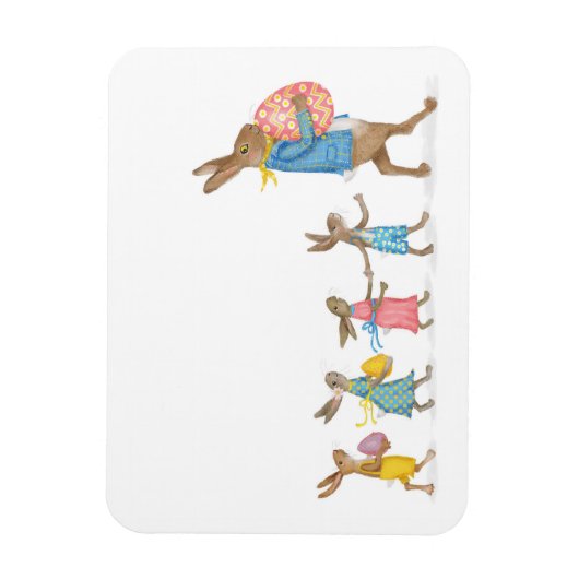 イースターエッグのヘアーズオン狩り冷蔵庫用マグネット マグネット (縦)