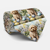 イースターエッグのホリデーコッカプー ネクタイ (ロール)