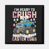 イースターエッグのモンスタートラックをつぶす準備ができている マグネット (正面)
