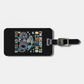 イースターエッグのモンスタートラックをつぶす準備ができている ラゲッジタグ (正面横)