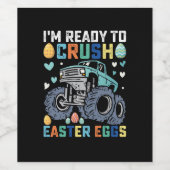 イースターエッグのモンスタートラックをつぶす準備ができている ワインラベル (シングルラベル)