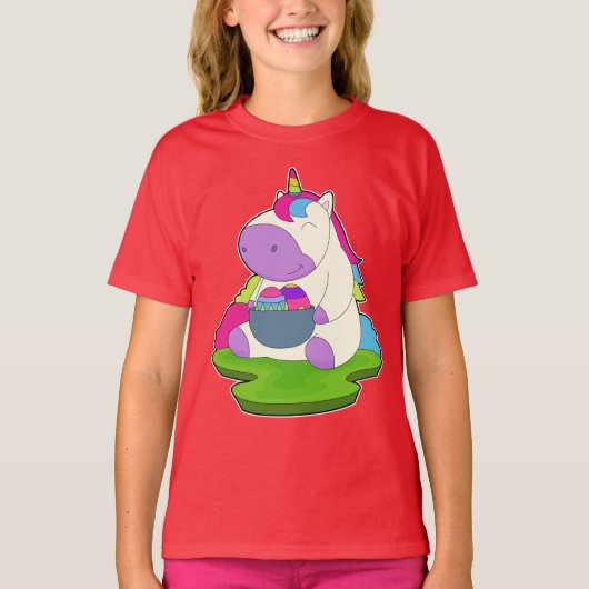 イースターエッグのユニコーン Tシャツ (正面)