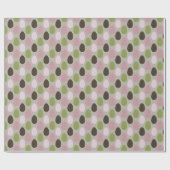 イースターエッグのレトロカラーパターン ラッピングペーパー (フラット)