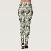 イースターエッグの休日と古い英語シェプドッグ レギンス (裏面)