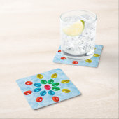 イースターエッグの太陽 スクエアペーパーコースター (インサイチュ)