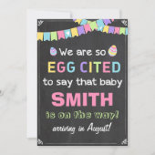 イースターエッグの妊娠リビールアナウンス シーズンカード (正面)