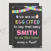 イースターエッグの妊娠リビールアナウンス シーズンカード (正面/裏面)