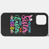 イースターエッグの妹を交換するハッピーイースター Case-Mate iPhoneケース (裏面 (横))