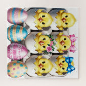 イースターエッグの子ども ジグソーパズル (横)