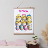 イースターエッグの子ども 吊り下げ型タペストリー (寝室)